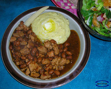 PavoFrijolChileColorado con Polenta02